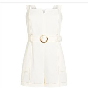 Intermix Stefania belted twill romper